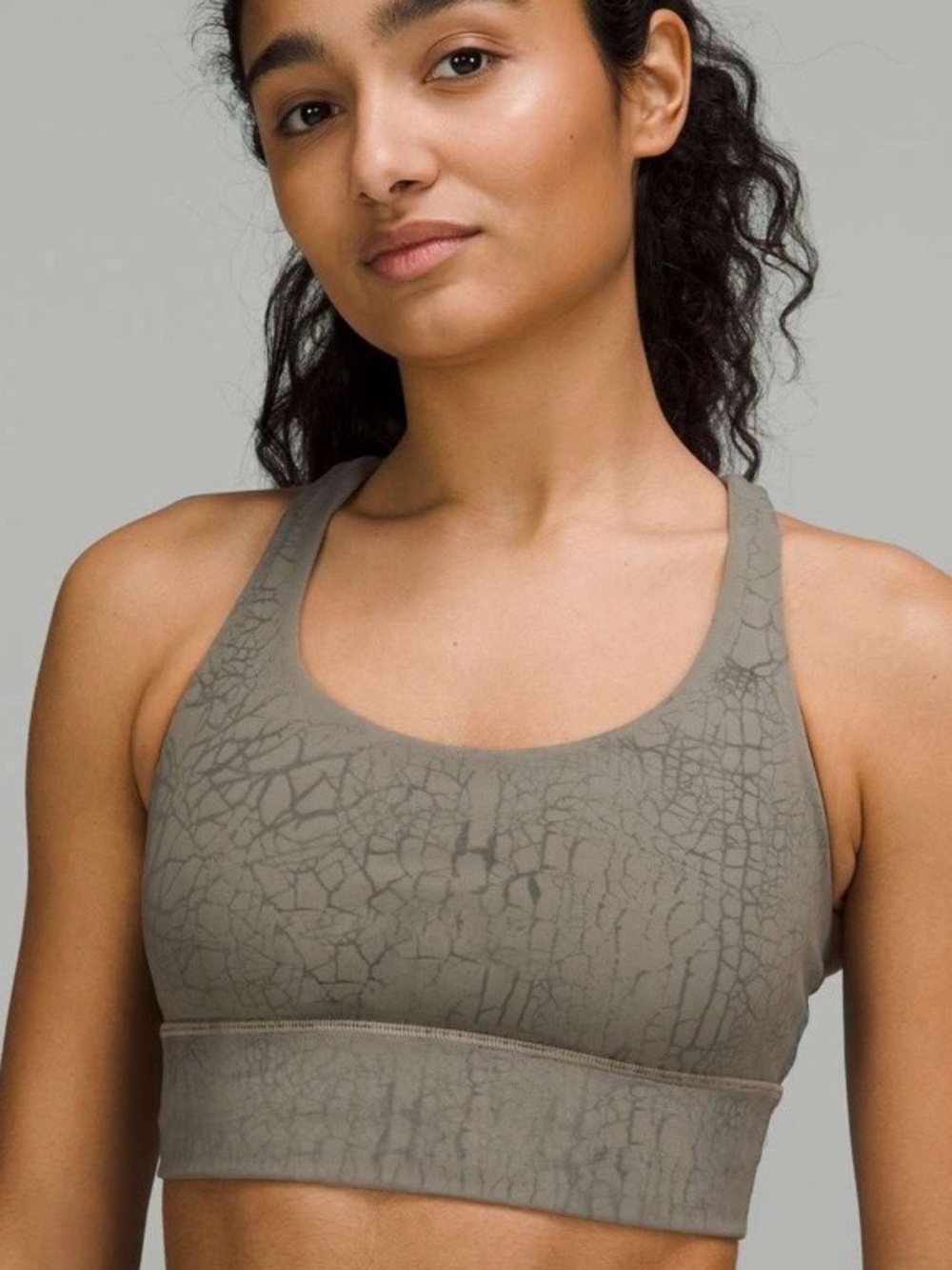 Lululemon Thread Dye Rover Black Energy Longline Bra